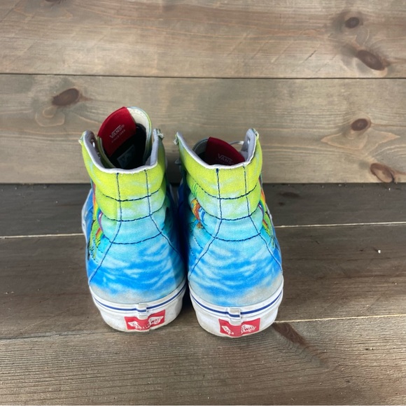 Vans sk8 Hi Womens size 7 shoes blue Sponge bob hightop skate sneakers - Picture 4 of 8